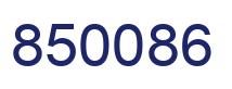 Number 850086 blue image