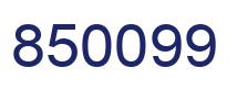 Number 850099 blue image