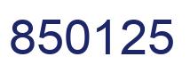 Number 850125 blue image
