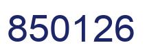 Number 850126 blue image