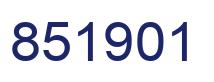 Number 851901 blue image