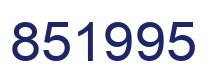 Number 851995 blue image
