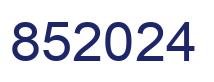 Number 852024 blue image
