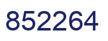 Number 852264 blue image