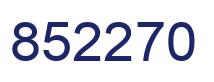 Número 852270 imagen azul