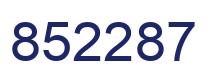 Number 852287 blue image