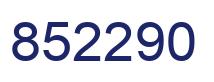 Number 852290 blue image