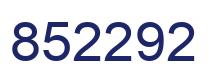 Number 852292 blue image