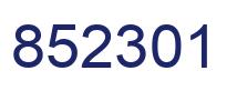 Number 852301 blue image