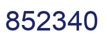 Number 852340 blue image