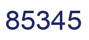 Number 85345 blue image