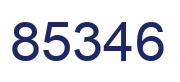 Number 85346 blue image