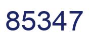 Number 85347 blue image