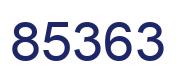 Number 85363 blue image