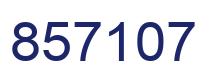 Number 857107 blue image
