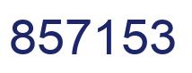 Number 857153 blue image