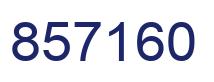 Number 857160 blue image