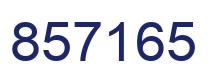 Number 857165 blue image
