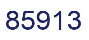 Number 85913 blue image