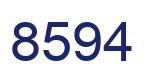Número 8594 imagen azul