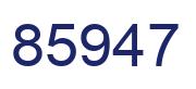 Número 85947 imagen azul