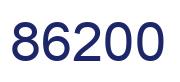 Number 86200 blue image