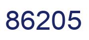 Number 86205 blue image