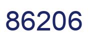 Number 86206 blue image