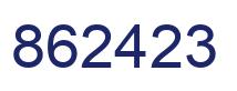 Number 862423 blue image