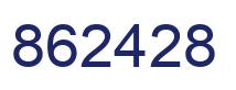 Number 862428 blue image