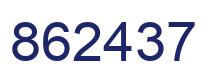 Number 862437 blue image