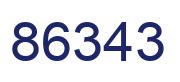 Number 86343 blue image