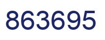 Number 863695 blue image