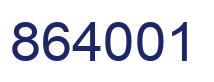 Number 864001 blue image