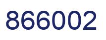 Number 866002 blue image