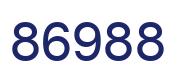 Number 86988 blue image