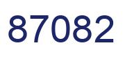 Number 87082 blue image