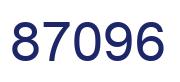 Number 87096 blue image