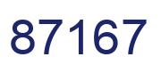 Number 87167 blue image