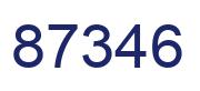 Number 87346 blue image