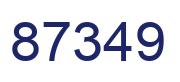 Number 87349 blue image
