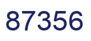 Number 87356 blue image