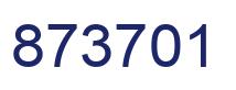 Number 873701 blue image