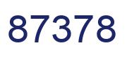 Number 87378 blue image