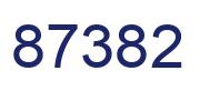Number 87382 blue image