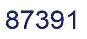 Number 87391 blue image