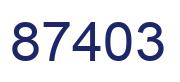 Number 87403 blue image
