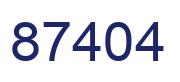 Número 87404 imagen azul