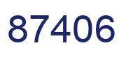 Number 87406 blue image