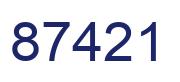 Number 87421 blue image